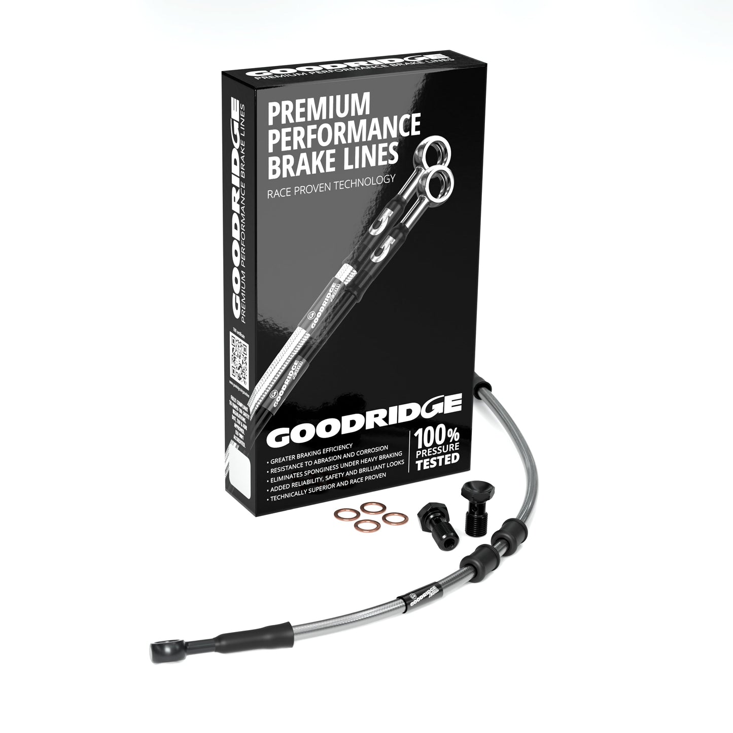 FRONT PERFORMANCE UPPER BRAKE HOSE KIT (M/C-ABS) FOR HARLEY DAVIDSON FLTR ROAD GLIDE (ABS) 08-09 Harley Davidson