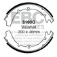 EBC Brakes Replacement Brake Shoe Set (5100G)