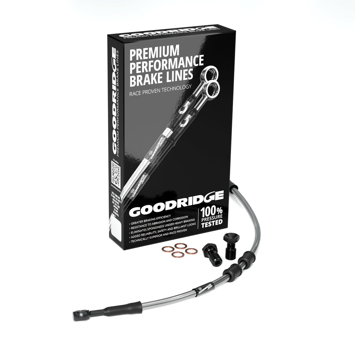 FRONT PERFORMANCE UPPER BRAKE HOSE KIT (M/C-ABS) FOR HARLEY DAVIDSON FLHRSE5 CVO ROAD KING (ABS) 13 Harley Davidson