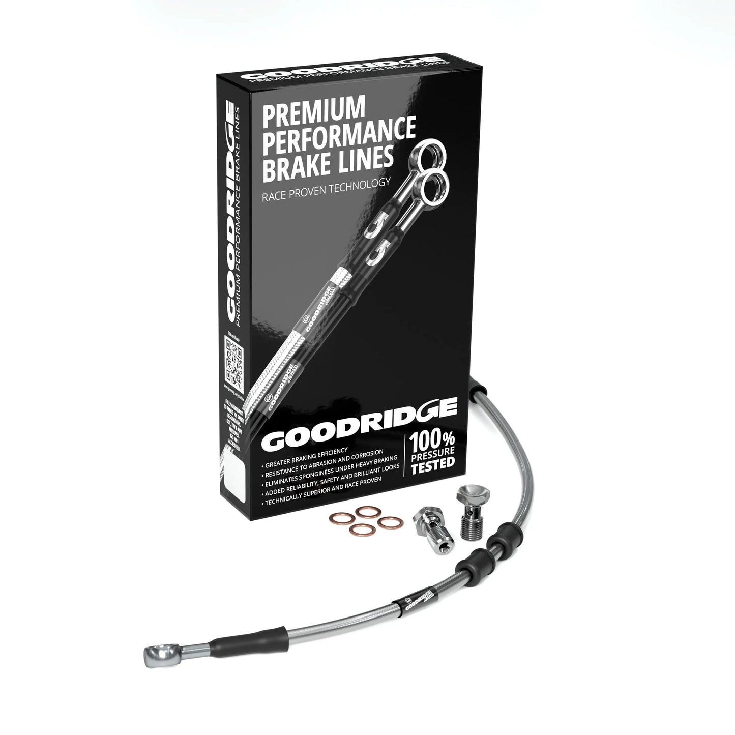 FRONT PERFORMANCE BRAKE HOSE KIT FOR HARLEY DAVIDSON FLS SOFTAIL SLIM (NO ABS) 12-15 (UNF) Harley Davidson