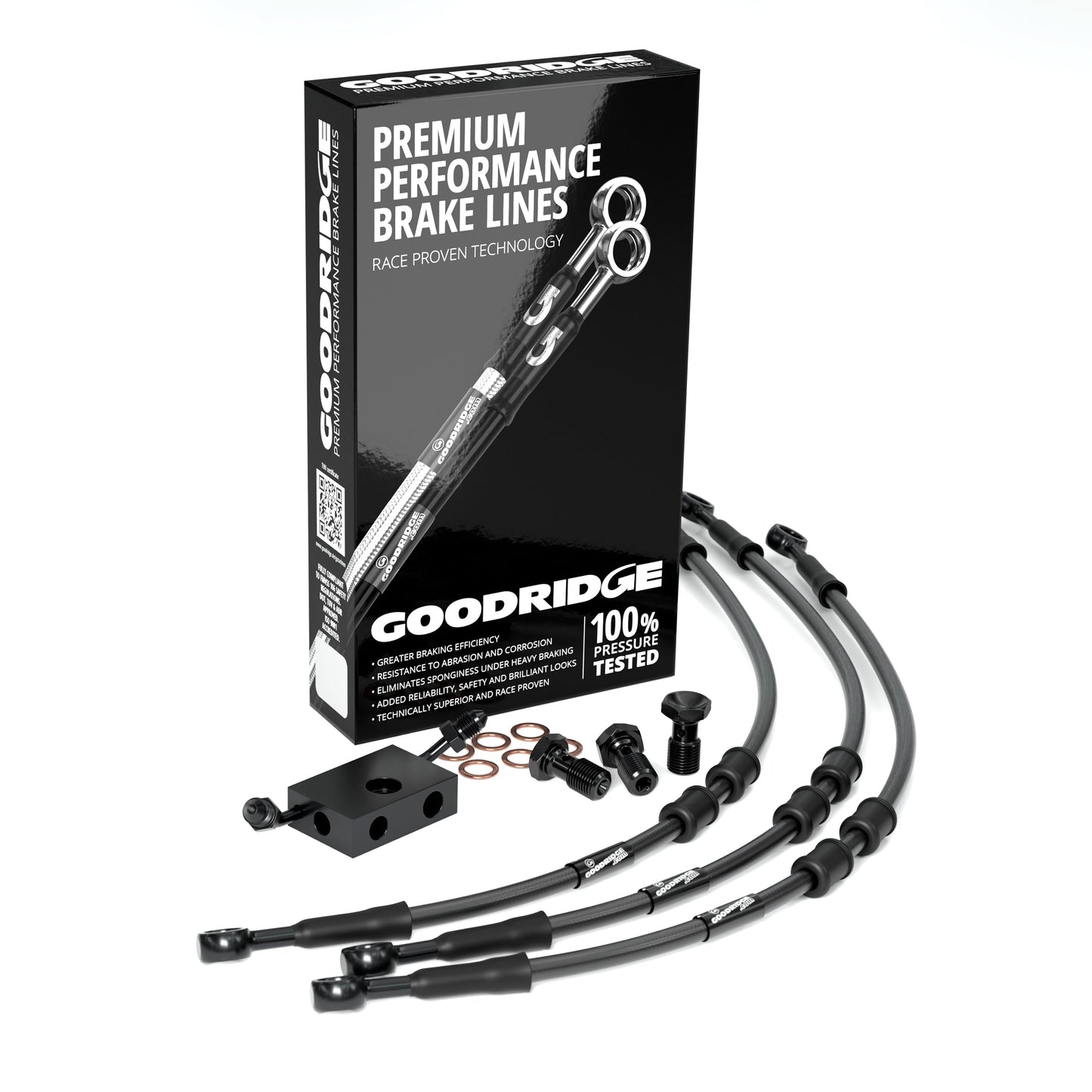 FRONT PERFORMANCE BRAKE HOSE KIT FOR HARLEY DAVIDSON FLHRC ROAD KING CLASSIC (ABS) 17-19 Harley Davidson