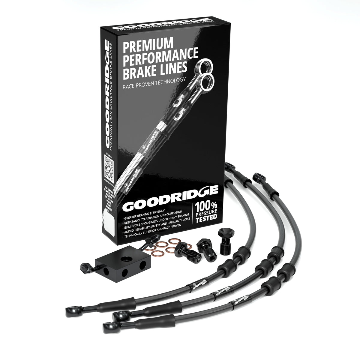 FRONT PERFORMANCE BRAKE HOSE KIT FOR HARLEY DAVIDSON FLSTF / FLSTFB FAT BOY (ABS) 15-17 Harley Davidson