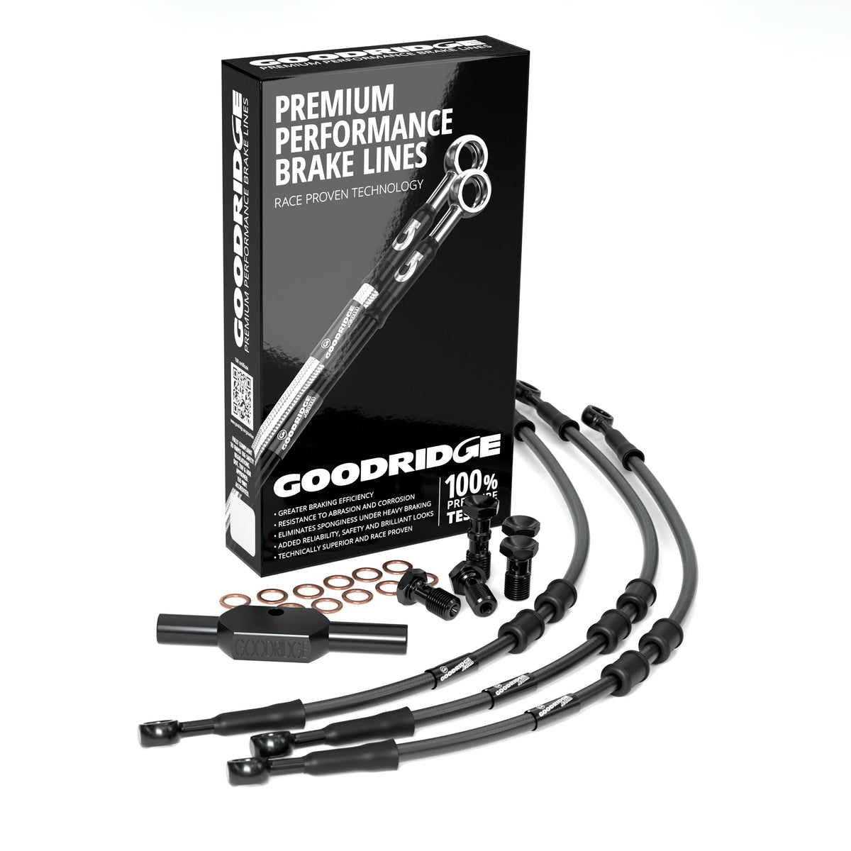 FRONT PERFORMANCE BRAKE HOSE KIT FOR HARLEY DAVIDSON FLHX STREET GLIDE (NO ABS) 08-13 Harley Davidson