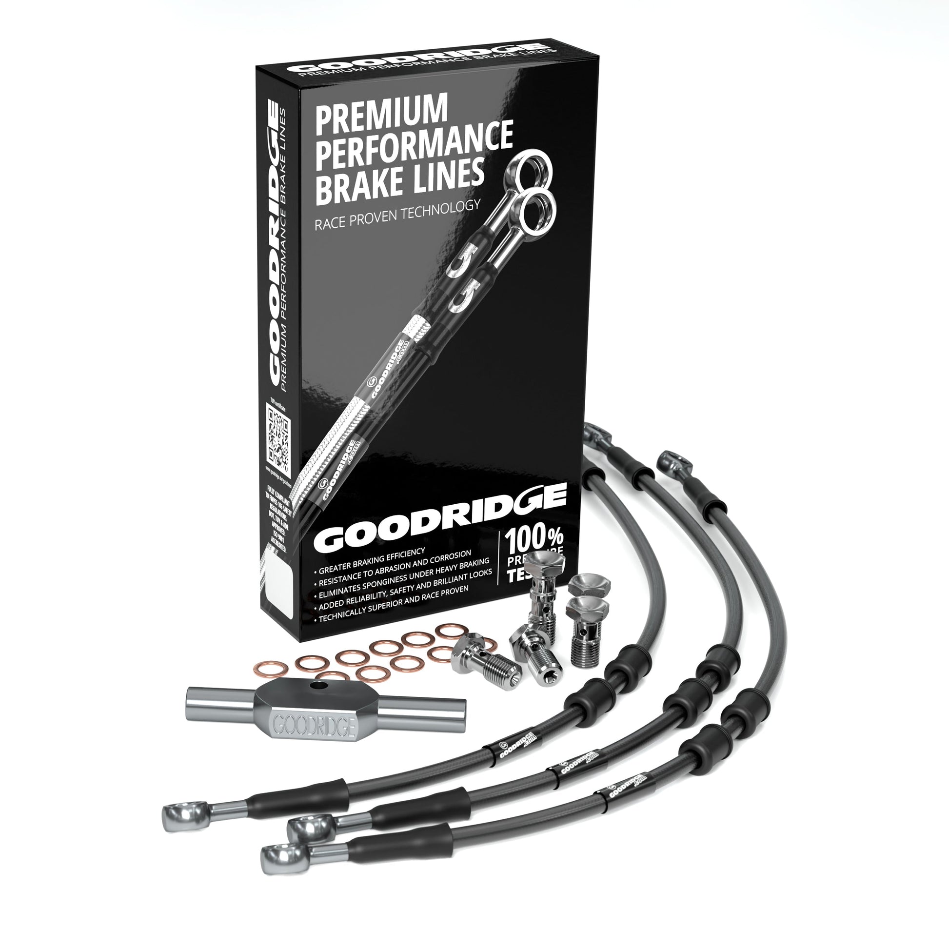 FRONT PERFORMANCE BRAKE HOSE KIT FOR HARLEY DAVIDSON FLHTC ELECTRA GLIDE CLASSIC (NO ABS) 08-13 Harley Davidson