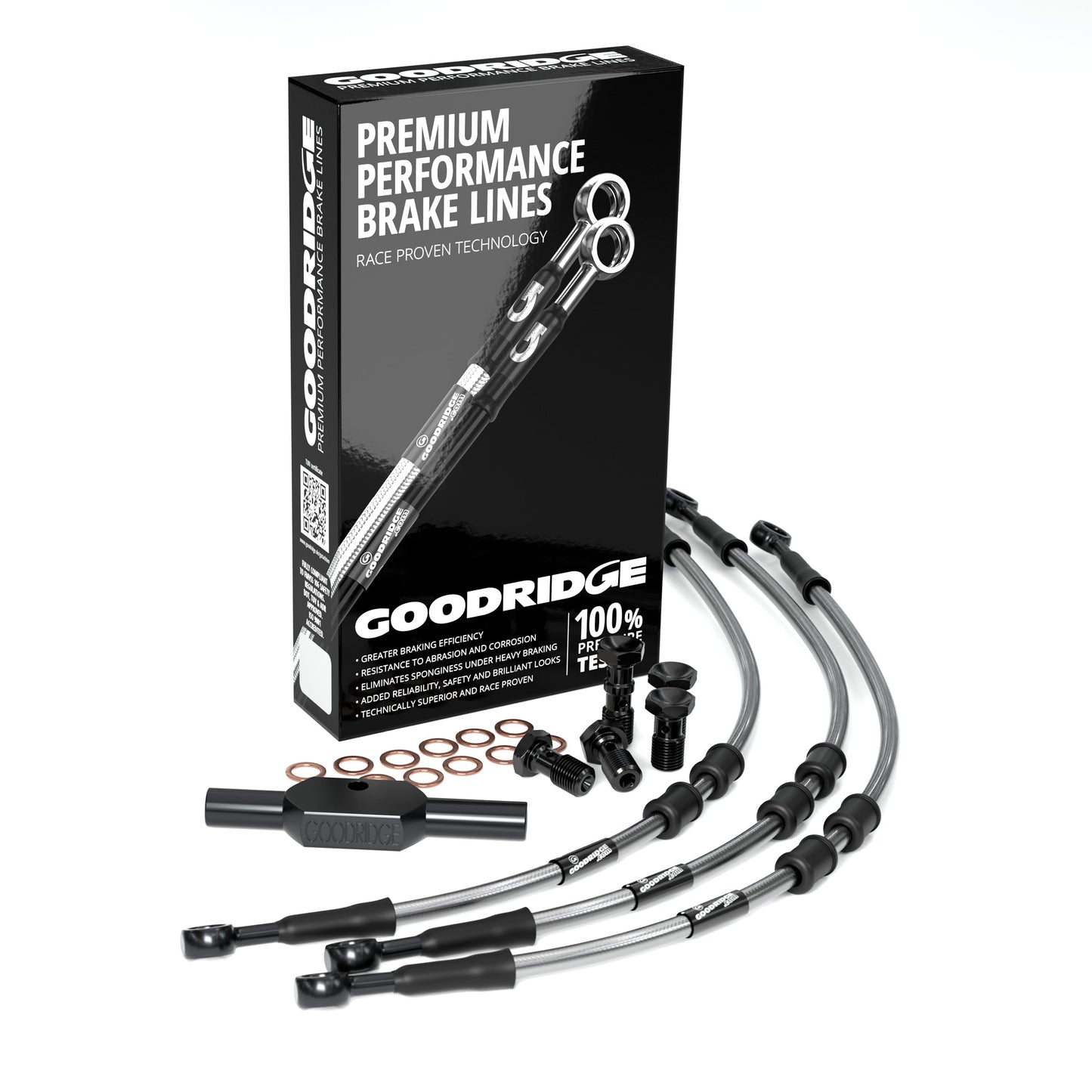FRONT PERFORMANCE BRAKE HOSE KIT FOR HARLEY DAVIDSON FLHX STREET GLIDE (NO ABS) 08-13 Harley Davidson