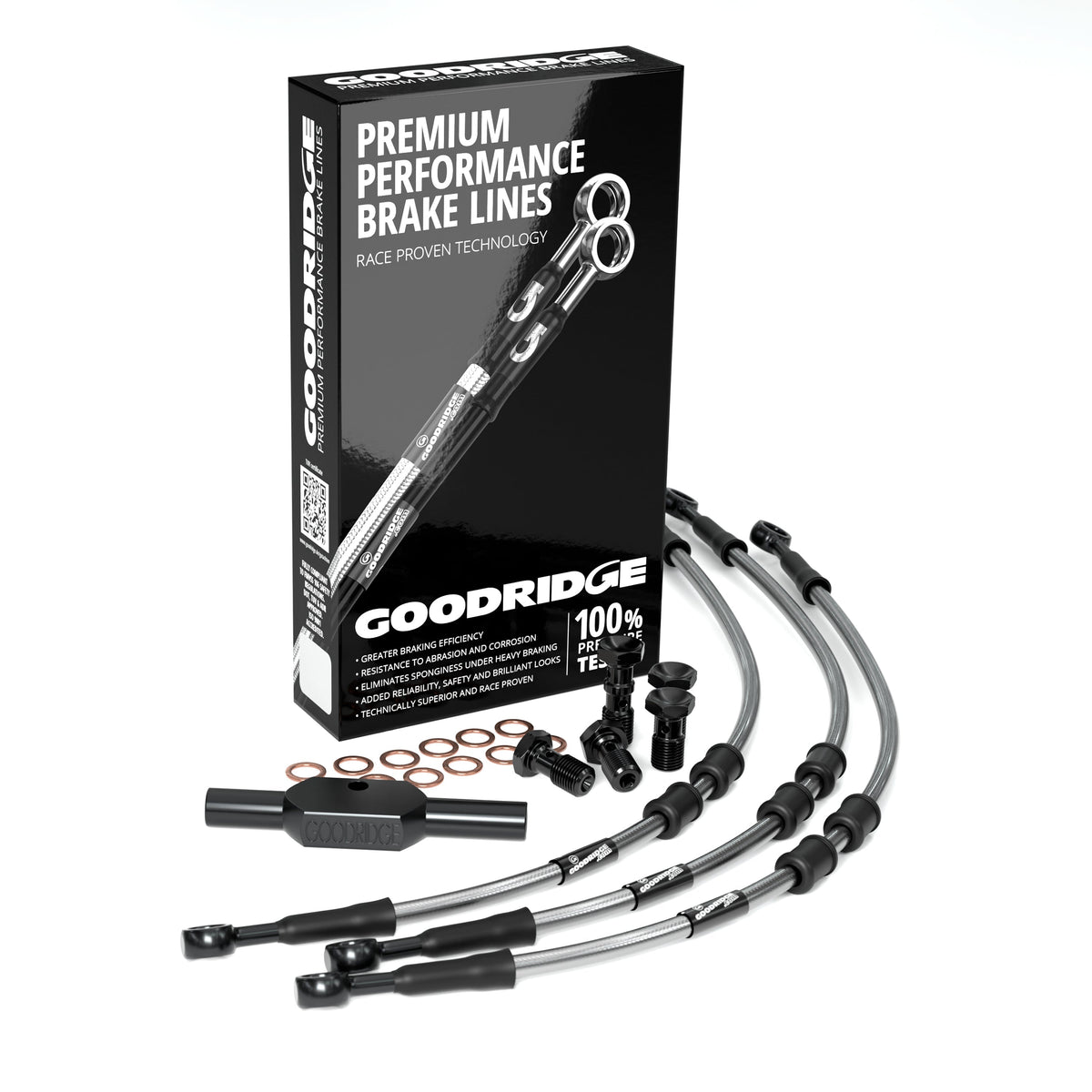 FRONT PERFORMANCE BRAKE HOSE KIT FOR HARLEY DAVIDSON FLHX STREET GLIDE (NO ABS) 08-13 Harley Davidson
