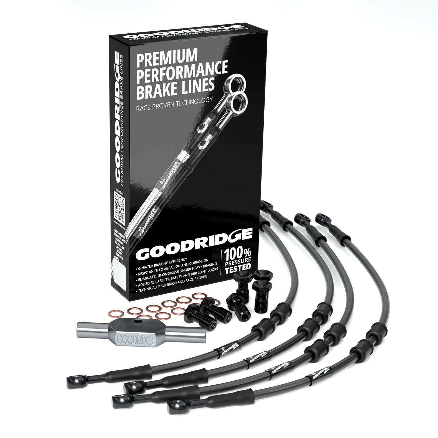 FRONT PERFORMANCE BRAKE HOSE KIT FOR HARLEY DAVIDSON FLHRC ROAD KING CLASSIC (ABS) 09-13 Harley Davidson