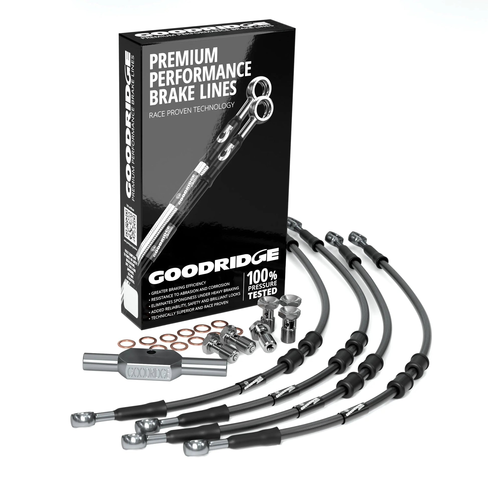 FRONT PERFORMANCE BRAKE HOSE KIT FOR HARLEY DAVIDSON FLHT ELECTRA GLIDE STANDARD (ABS) 08 Harley Davidson