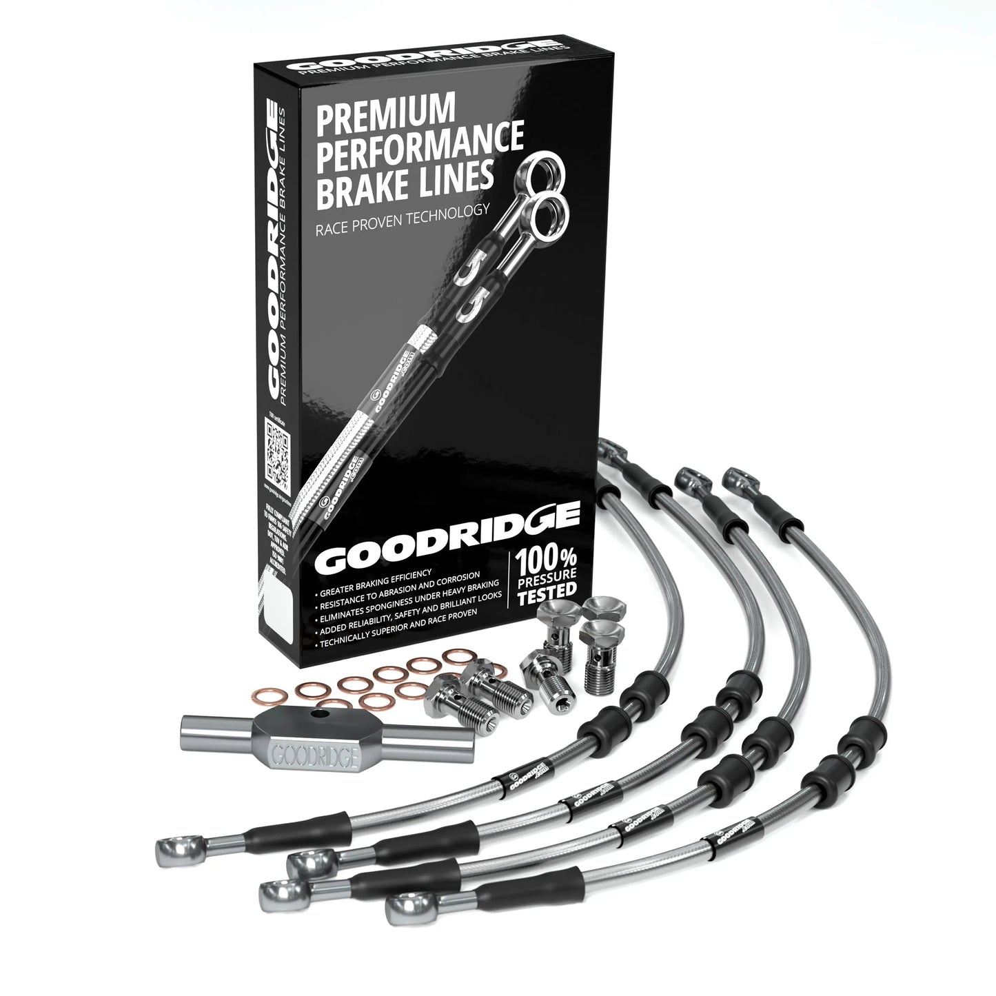 FRONT PERFORMANCE BRAKE HOSE KIT FOR HARLEY DAVIDSON FLHRSE4 CVO ROAD KING (ABS) 08-12 Harley Davidson