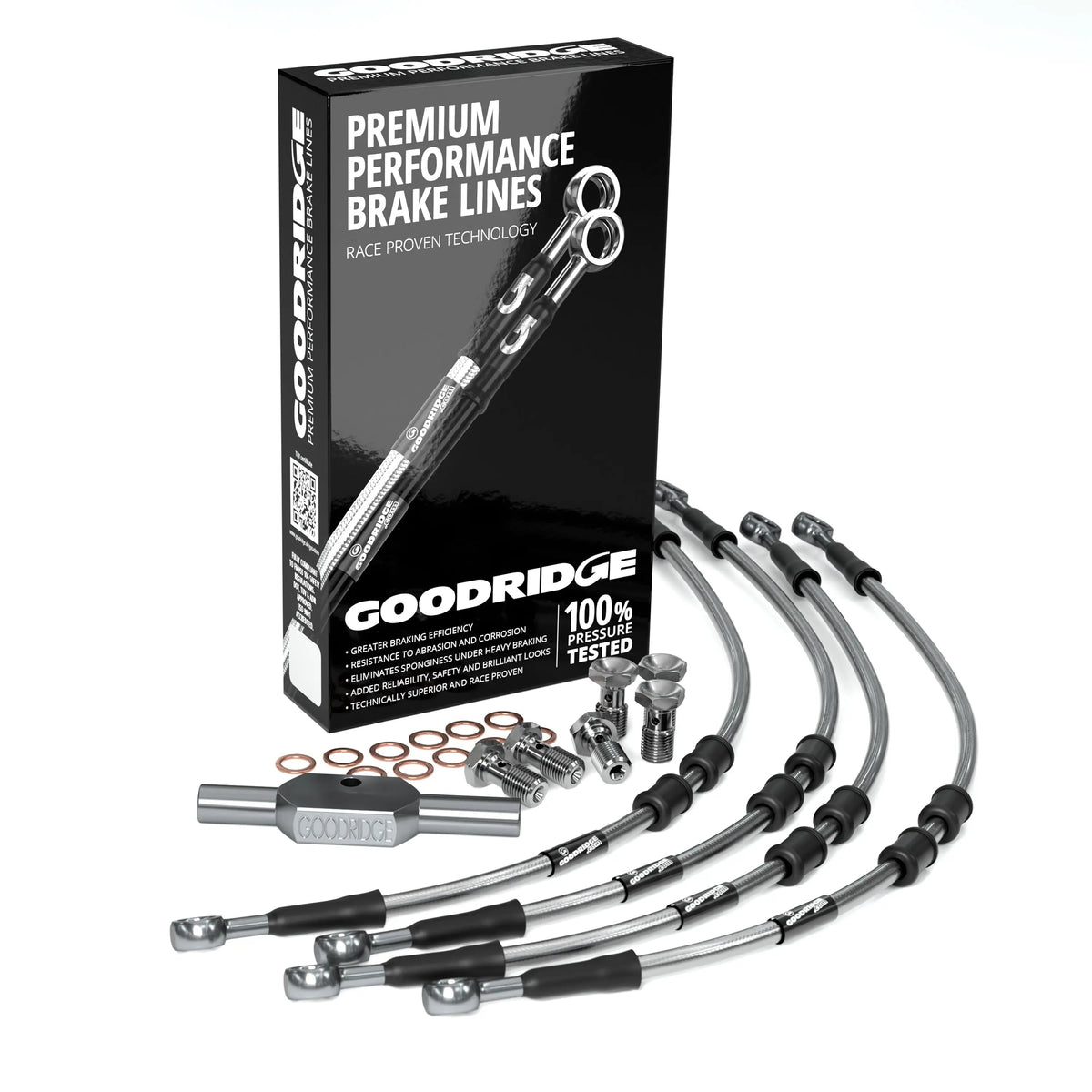 FRONT PERFORMANCE BRAKE HOSE KIT FOR HARLEY DAVIDSON FLHX STREET GLIDE (ABS) 09-13 Harley Davidson